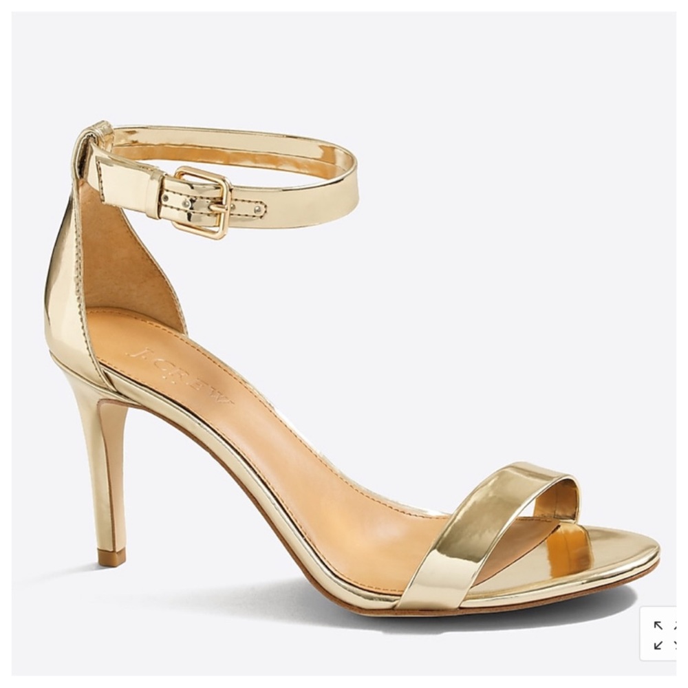 J. Crew Gold Metallic Heels